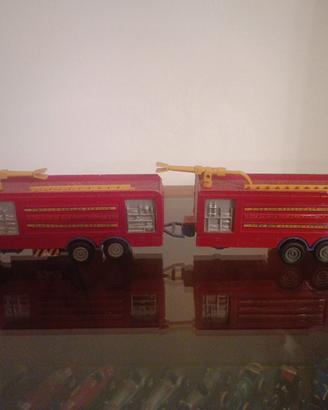 VECCHIO CAMION CON RIMORCHIO DEI POMPIERI (32 cm)