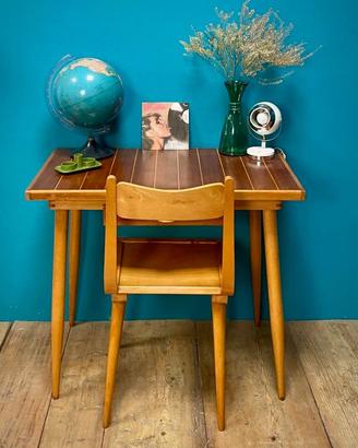 SCRITTOIO MIDCENTURY CON SEDIA DESIGN SCANDINAVO