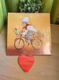 Quadro Chef in Bici Stephanie Marrott Legno