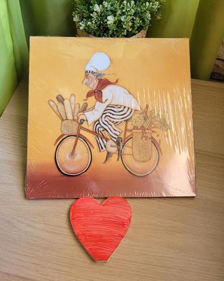 Quadro Chef in Bici Stephanie Marrott Legno