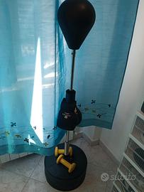 
punching ball con guantoni + pesi