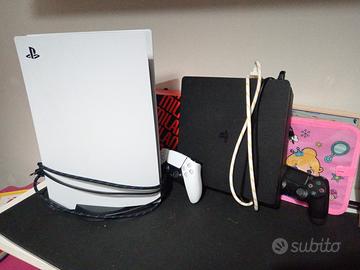 ps5+ps4+2controller+caricatori originali portatil