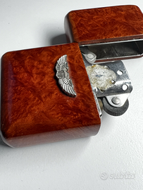 Zippo originale 1992 con custodia in radica artigi