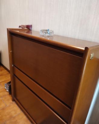 Scarpiera in legno massello