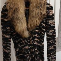 Cardigan con collo in volpe di Gaetano Navarra