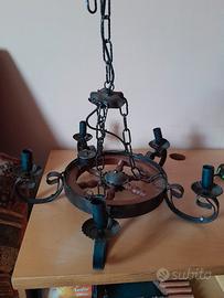 lampadario rustico cuntry