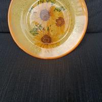 Piatto decorativo dorato ARTIGIANALE - Tecnica Dec