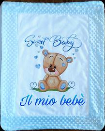 Copertina culla carrozzina orsetto fatta a mano