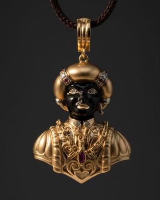 ciondolo oro 18kt Moro handmade