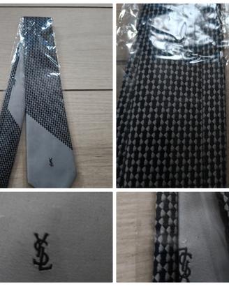 cravatta vintage nuova Yves Saint Laurent 