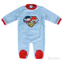 Pagliaccetto Tuta da neonato Superman e Flash baby