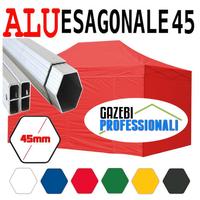 Gazebo 3x4,5 pieghevole rosso impermeabile eventi