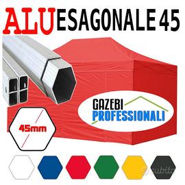 Gazebo 3x4,5 pieghevole rosso impermeabile eventi