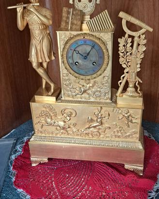 orologio impero bronzo dorato da tavolo
