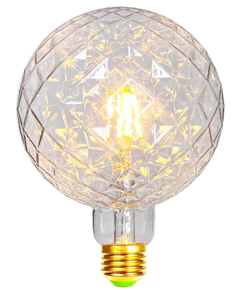 Lampadina A Led D'epoca Bianco Caldo Cristallo E27
