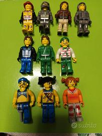 lotto 10 vecchie Minifigures Lego rare