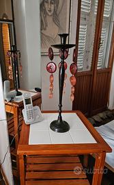 Candelabro nero con Ambra collezione Lorenzon Gift