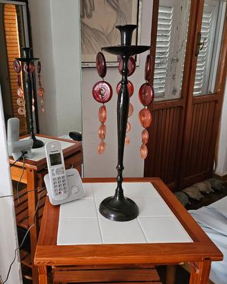 Candelabro nero con Ambra collezione Lorenzon Gift