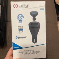 Celly Auricolare Universale Bluetooth Car Charger