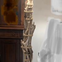 Lampada legno mare