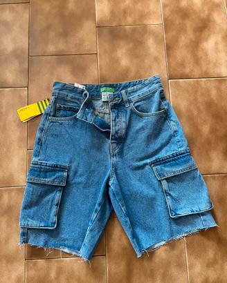 Pantaloncini in Jeans cargo Benetton