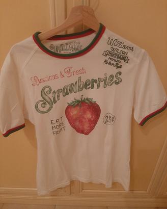 Maglia bianca fragola