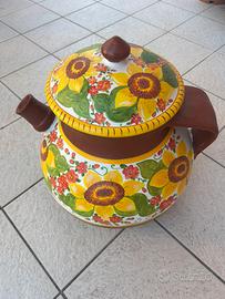 Vaso in terracotta dipinto a mano