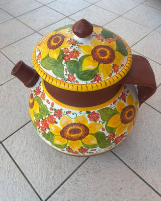 Vaso in terracotta dipinto a mano