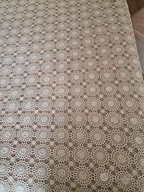 Coperta matrimoniale all'uncinetto filè   bianca