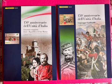 Folders 2 filatelia 150anniversario Unita d’Italia