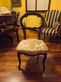 6 Sedie Luigi Filippo 1800