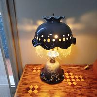 Lampada vintage da tavolo in ceramica