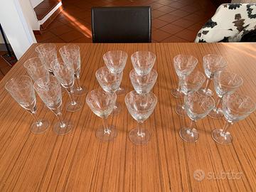 Set bicchieri in cristallo