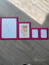 Set cornici fucsia
