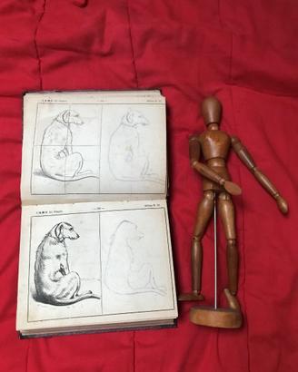 disegno artistico libro e manichino
