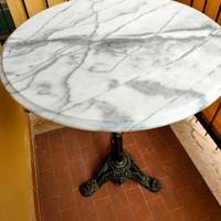 Tavolino bistrot marmo e ghisa
