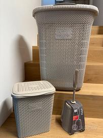 SET BAGNO (portabiancheria - cestino - scopino)