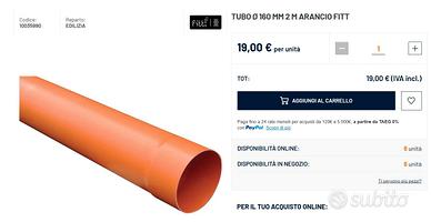 tubi PVC arancione e chiusini
