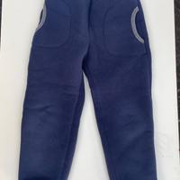 Pantalone termico in pile 120-156 cm blu/grigio