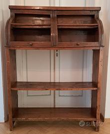 Mobile libreria dispensa antico in legno massello