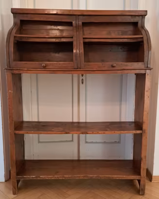 Mobile libreria dispensa antico in legno massello