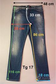 Jeans calibrato tg 17 - 21 - 27