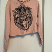 Felpa con cappuccio rosa