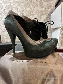 Stringate Pura Lopez n 38 camoscio ottime cond.