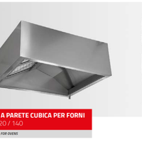 CAPPA A PARETE CUBICA PER FORNI 900x1200x450