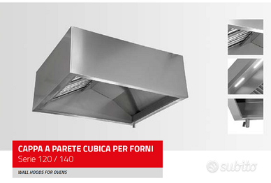 CAPPA A PARETE CUBICA PER FORNI 900x1200x450