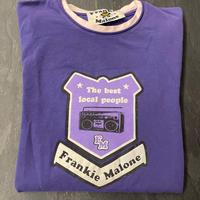 Maglia da uomo viola a maniche lunghe con stampa