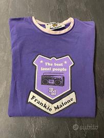 Maglia da uomo viola a maniche lunghe con stampa