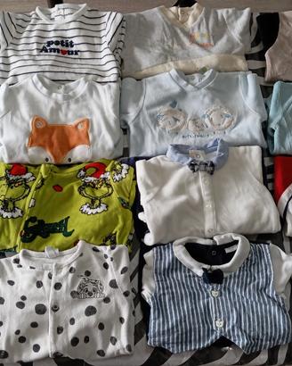 14 PEZZI : abbigliamento neonato ciniglia 68 cm