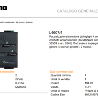 Parzializzatore BTicino L4607/4